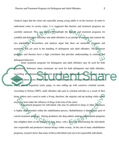 Treatment for Delinquent and Adult Offenders