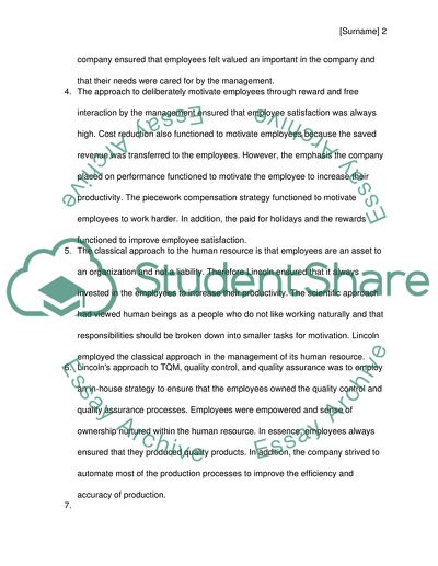 Lincoln Electrical Companys Strategies