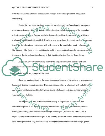 Qatars Educational Development