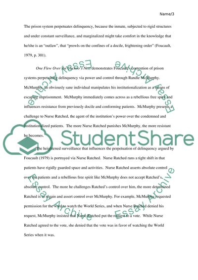 In What Way does One Flew Over the Cuckoos Nest Demonstrate Foucaults Theories