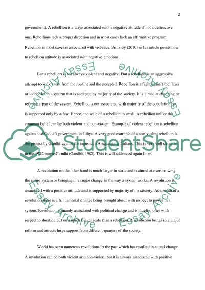 Rebellion or Revolution