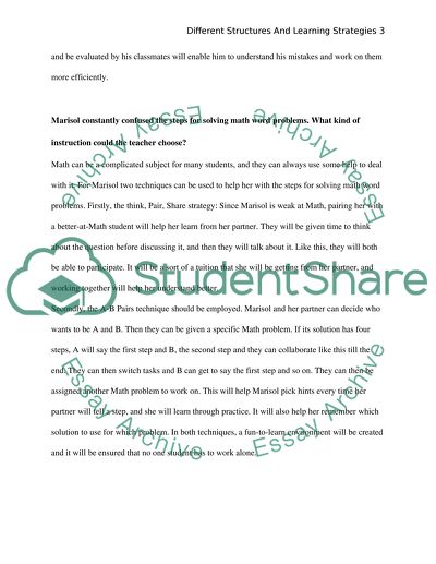 Different Structures And Learning Strategies