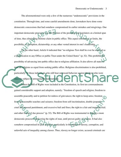 Democratic or Undemocratic