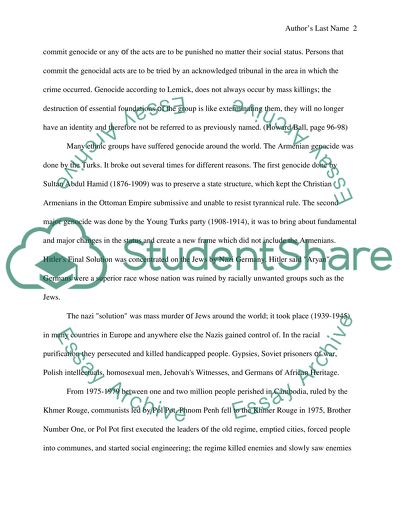 Common Factors that to Cause Genocide