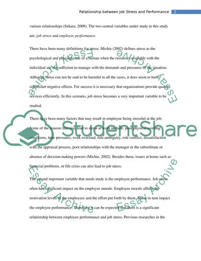 Increased Job Stress