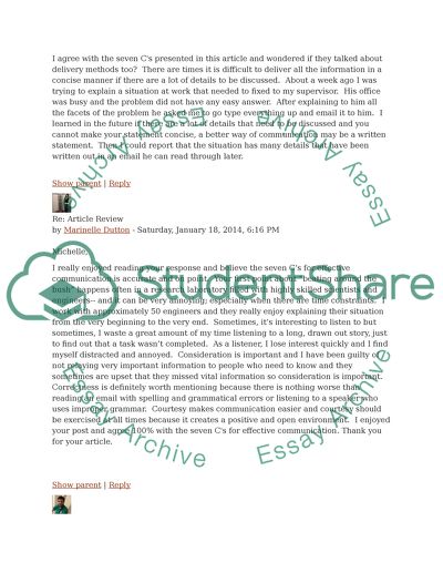 Respond to classmate