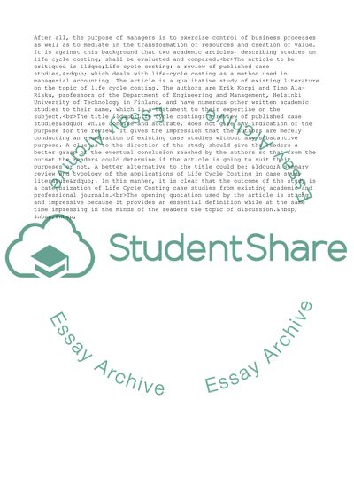 Accounting for Strategy and Management Control - Korpi & Ala-Risku