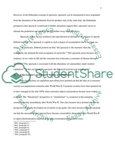 Capitalism and Culture: Insights from Guy Debord