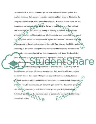 Human Evolution and Power of Religion