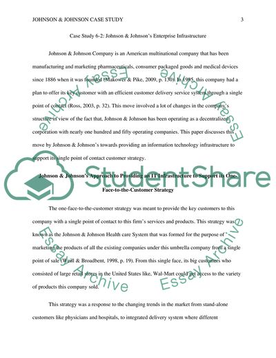 Case Study 6-2 Johnson & Johnsons Enterprise Infrastructure