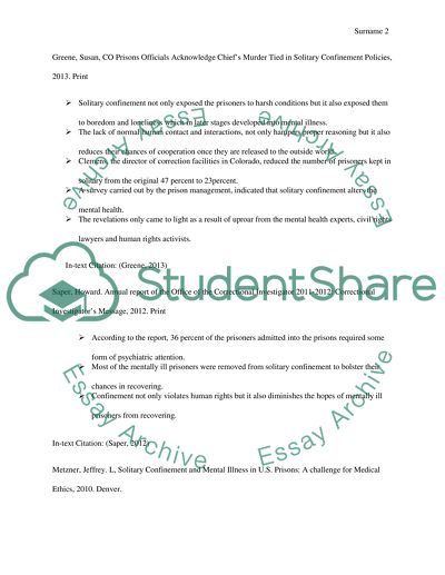 Why It Is Safer for Mentally Ill Prisoners to Be Housed in Solitary Confinement