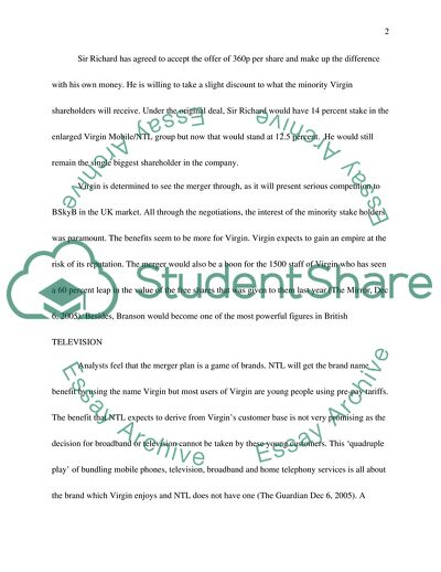 Why did NTL decide to takeover Virgin mobile