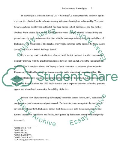 Parliamentary sovereignty