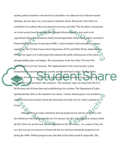 Progressive Movement and the New Deal