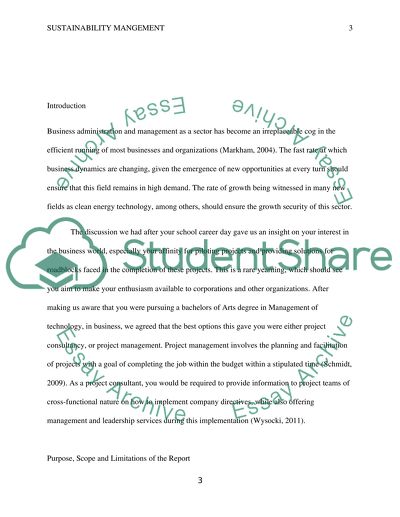 Sustainability Contents