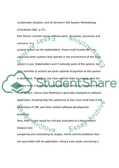 Critical Evaluation of Rich Pictures and Use Cases as a Requirements Analysis
