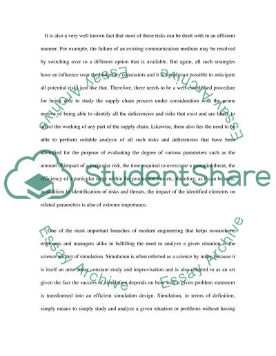 Presentation on:Simulation In Operations And Manufacturing Management