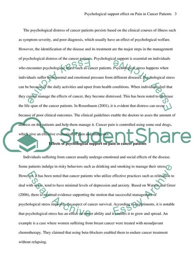 Essay cancer patient picture