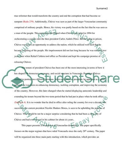 Breakdown of Venezuelan Democracy