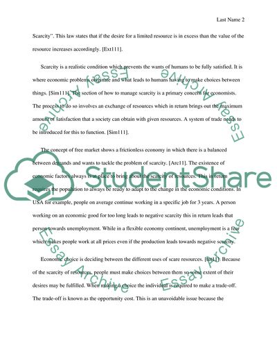 Scarcity, Choice and Opportunity Costs