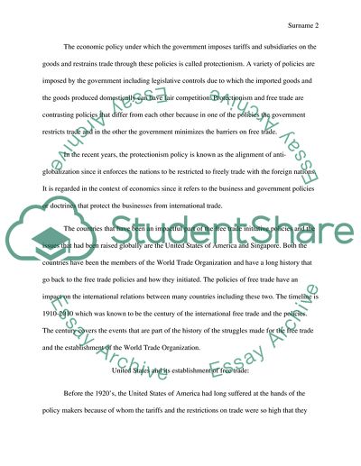 Free Trade vs. Protectionism