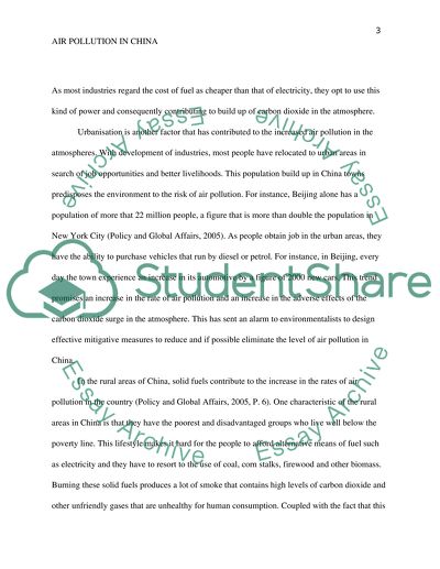 The Effects of Air Pollution in China