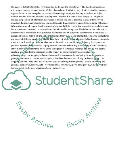 Internet Business and Electronic Commerce