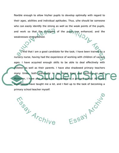 QUALITIES AND ROLES OF A PRIMARY TEACHER