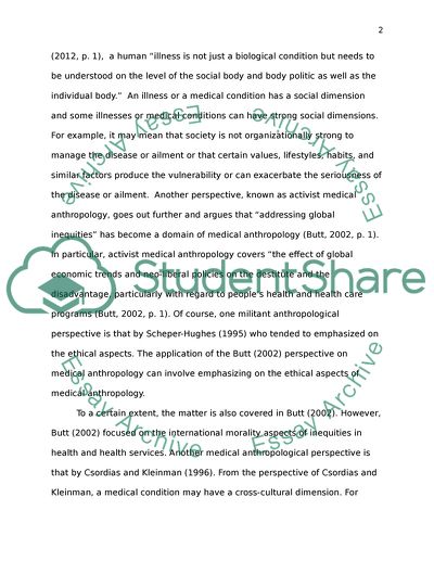 On the Relevance of Medical Anthropology