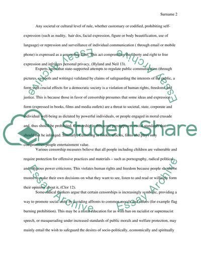 Censorship in a Liberal Society