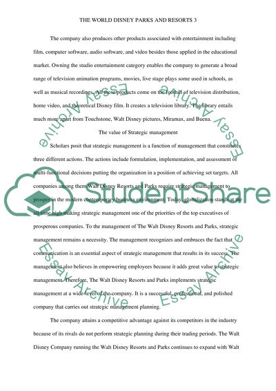 International Strategic Marketing: the Walt Disney Parks