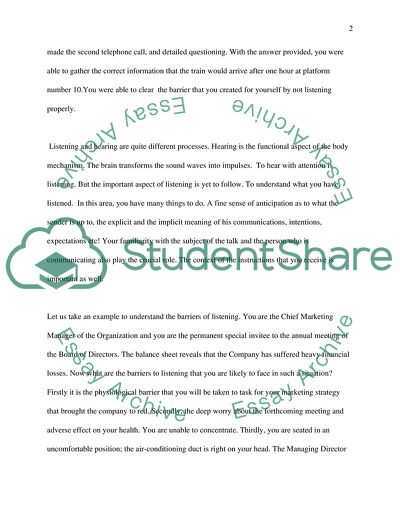 Analysis of the Communication Front