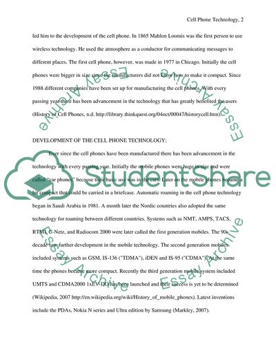 History of Cell Phone Technology