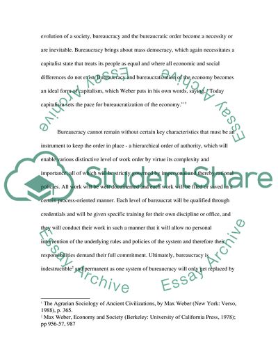 Webers Bureaucracy Theory and Civil Service System