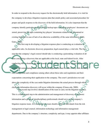 Key Points of an Electronic Discovery