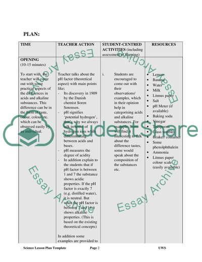 Chemistry and Biology Lesson Plans and Concept Maps