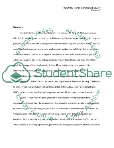 Introduction to Homeland Security