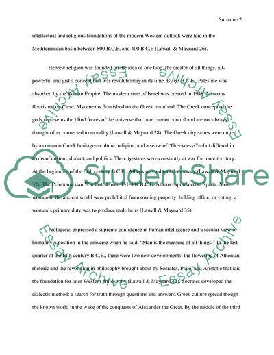 Literature of Western Culture through the Renaissance