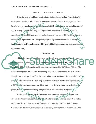 The Rising Cost of Benefits in America