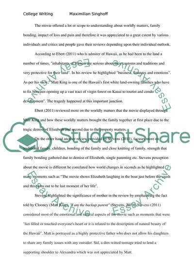 MOVIE REVIEW ABOUT THE DESCENDANTS