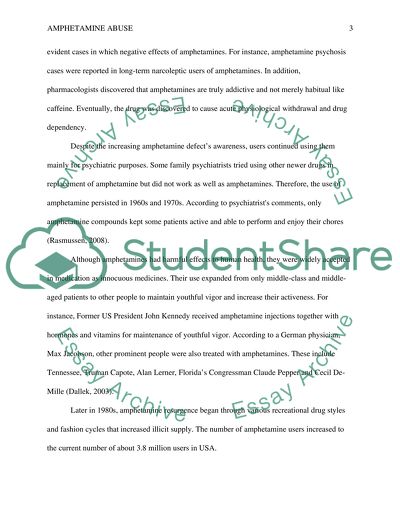 Amphetamine Use and Abuse