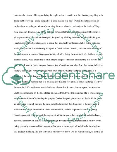 Platos Apology through Socrates