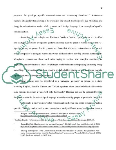 Gestures from Other Cultures