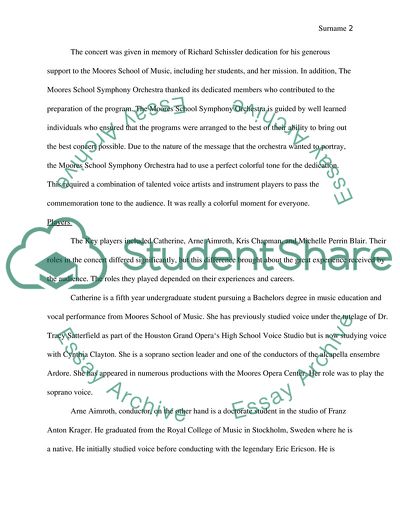 Concert of Moores School Symphony Orchestra