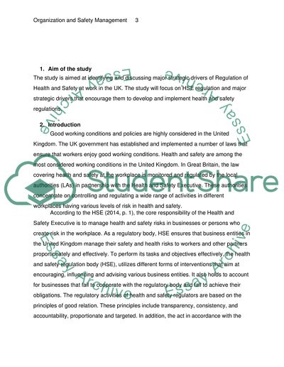 Regulation of Health and Safety at Work in the UK