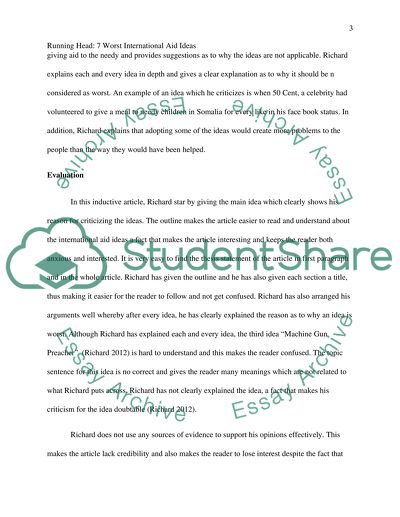 Worst International Aid Ideas