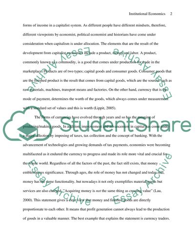 Institutional economics