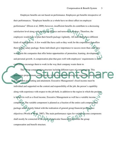 Compensation and Benefit System