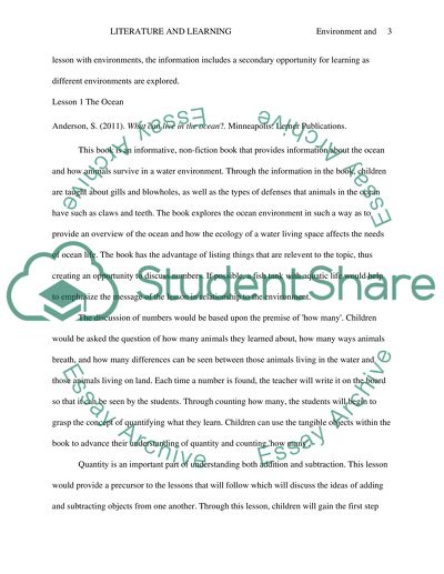 Creating a Numeric Environment for Effective Learning for Children