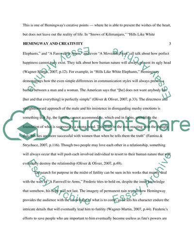 How Hemingway able to stay creative